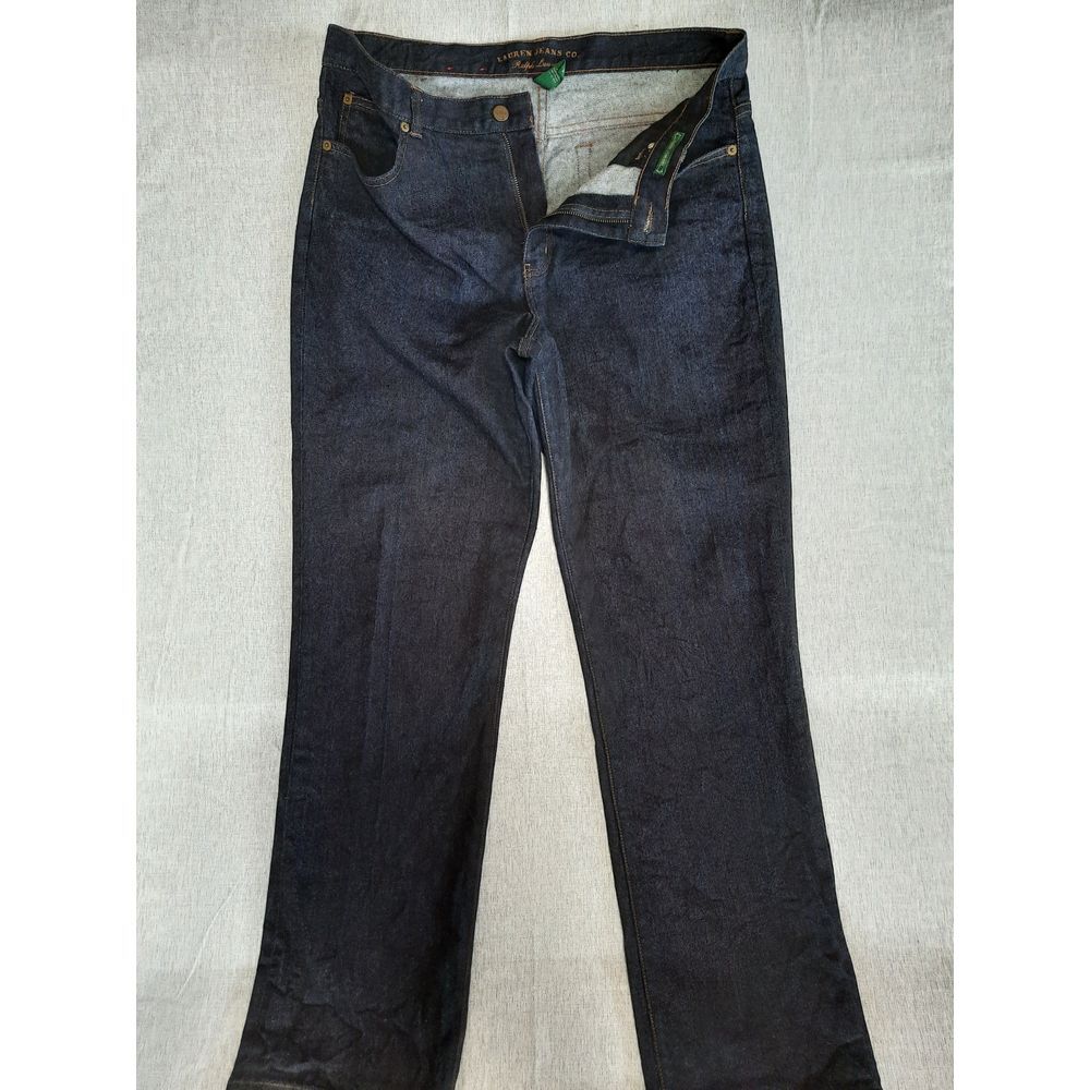 Lauren Jeans Co. By Ralph Lauren Women's 14 Utility Outdoor Blue‎ Denim Jeans
